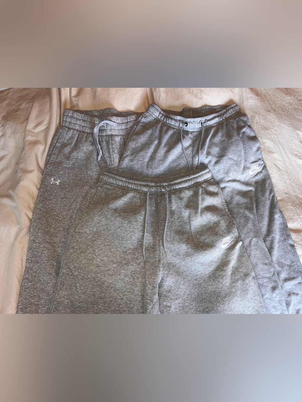 Nike & Under Armour Grey Jogger Sweatpants - Soft Athletic Bottoms